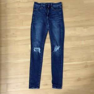 american eagle knee ripped skinny jeans